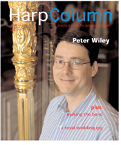Peter Wiley featured on the front cover of July/Aug 2005 Harp Column